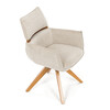 Jídelní židle, béžová, látka, DCH-D1348 CRM2