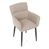 Jídelní židle, béžová, látka, DCH-J2159 CRM2