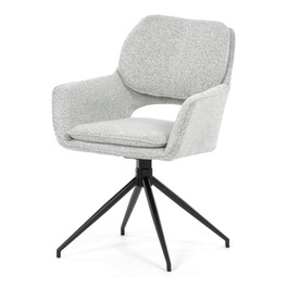 Jídelní židle, krémová, látka bouclé, DCH-T1156 CRM2