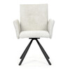 Jídelní židle, krémová, látka bouclé, DCH-W1117 CRM2
