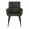 Jídelní židle, zelená, látka, DCH-P3146 GRN2