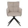 Jídelní židle, béžová, látka, DCH-P3170 LAN2