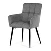 Jídelní židle, šedá, látka, DCH-P3146 SIL2