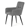 Jídelní židle, šedá, látka, DCH-P3146 SIL2