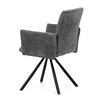 Jídelní židle, šedá, látka bouclé, DCH-W1117 GREY2