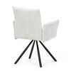 Jídelní židle, krémová, látka bouclé, DCH-W1117 CRM2