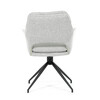Jídelní židle, krémová, látka bouclé, DCH-T1156 CRM2