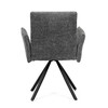 Jídelní židle, šedá, látka bouclé, DCH-W1117 GREY2