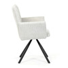 Jídelní židle, krémová, látka bouclé, DCH-W1117 CRM2