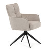 Jídelní židle, béžová, látka, DCH-P3170 LAN2