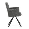 Jídelní židle, šedá, látka bouclé, DCH-W1117 GREY2