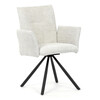 Jídelní židle, krémová, látka bouclé, DCH-W1117 CRM2