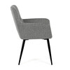 Jídelní židle, šedá, látka, DCH-P3146 SIL2