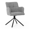 Jídelní židle, šedá, látka, DCH-T1122 GREY2