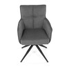 Jídelní židle, šedá, látka, DCH-P3170 GREY2