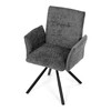 Jídelní židle, šedá, látka bouclé, DCH-W1117 GREY2