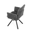 Jídelní židle, šedá, látka bouclé, DCH-W1117 GREY2