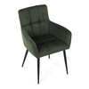 Jídelní židle, zelená, látka, DCH-P3146 GRN2