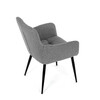 Jídelní židle, šedá, látka, DCH-P3146 SIL2