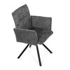 Jídelní židle, šedá, látka bouclé, DCH-W1117 GREY2