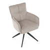 Jídelní židle, béžová, látka, DCH-P3170 LAN2