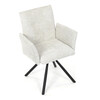 Jídelní židle, krémová, látka bouclé, DCH-W1117 CRM2