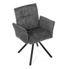 Jídelní židle, šedá, látka bouclé, DCH-W1117 GREY2