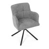 Jídelní židle, šedá, látka, DCH-T1122 GREY2