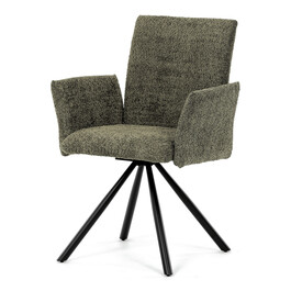 Jídelní židle, zelená, látka bouclé, DCH-W1117 GRN2
