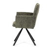 Jídelní židle, zelená, látka bouclé, DCH-W1117 GRN2