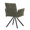 Jídelní židle, zelená, látka bouclé, DCH-W1117 GRN2