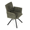 Jídelní židle, zelená, látka bouclé, DCH-W1117 GRN2
