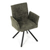 Jídelní židle, zelená, látka bouclé, DCH-W1117 GRN2