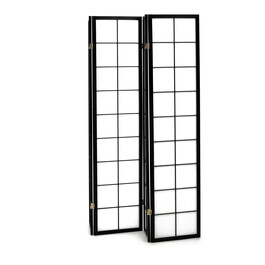 Paraván, masiv, černá, EF-E804 BK