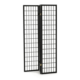 Paraván, masiv, černá, EF-E803 BK