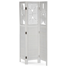 Paraván, dřevo, bílá, EF-L175 WT