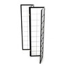 Paraván, masiv, černá, EF-E804 BK