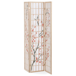 Paraván, masiv, bílá, EF-L185 NAT