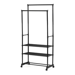 Stojan na šaty, kov, černá, GD-166 BK
