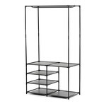 Stojan na šaty, kov, černá, GD-172 BK