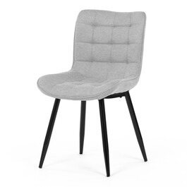 Jídelní židle, šedá, látka, HC-462 SIL2