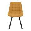 Jídelní židle, žlutá, látka, HC-465 YEL2