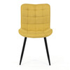Jídelní židle, žlutá, látka, HC-462 YEL2