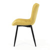 Jídelní židle, žlutá, látka, HC-462 YEL2