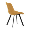 Jídelní židle, žlutá, látka, HC-465 YEL2