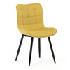 Jídelní židle, žlutá, látka, HC-462 YEL2
