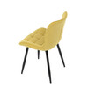 Jídelní židle, žlutá, látka, HC-462 YEL2