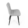 Jídelní židle, šedá, látka, HC-462 SIL2