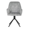 Jídelní židle, šedá, sametová látka, HC-511 SIL4