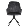 Jídelní židle, černá, sametová látka, HC-511 BK4
